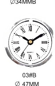 Insert Clock Model P01-14 catalog image