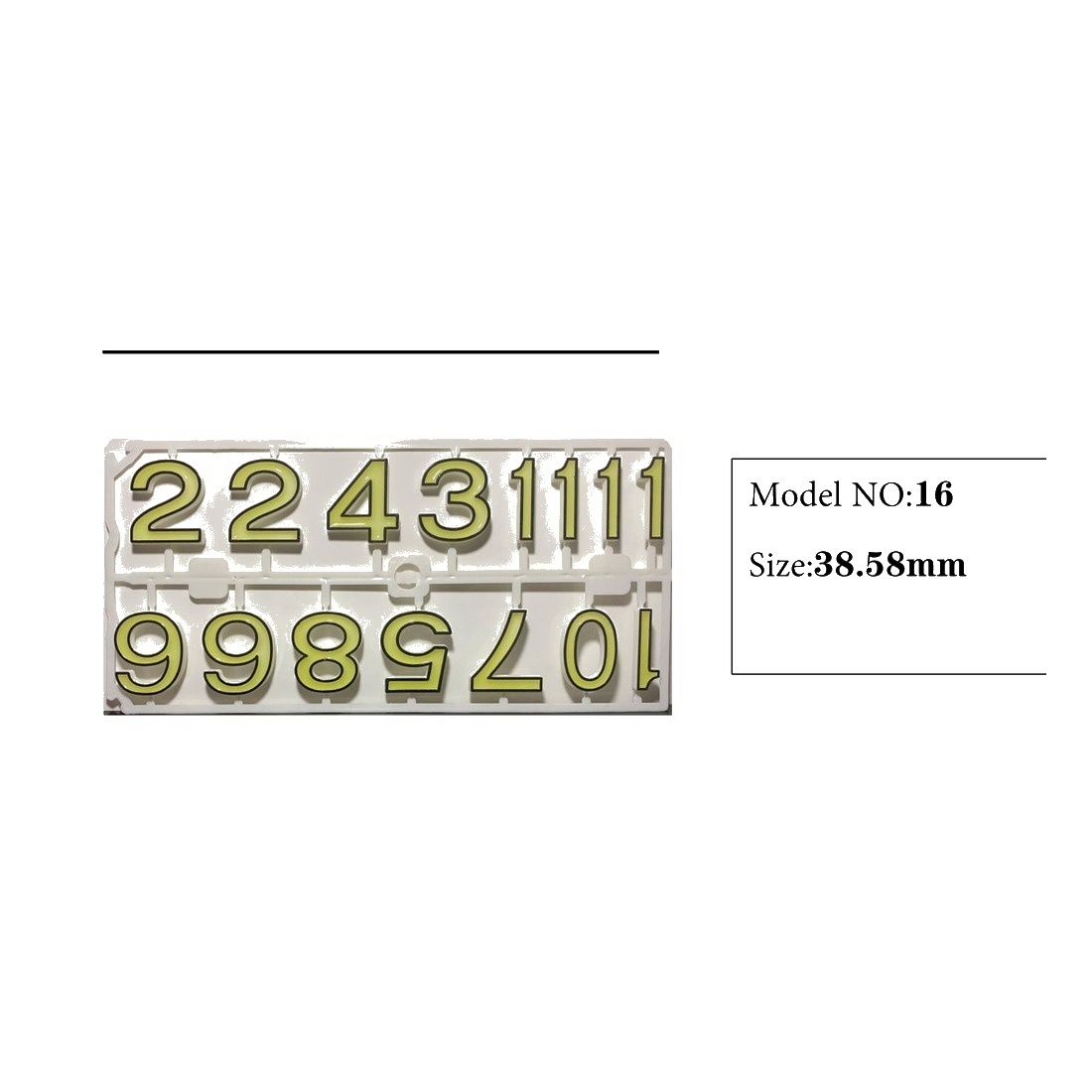 Clock Number Set Model 16 catalog image