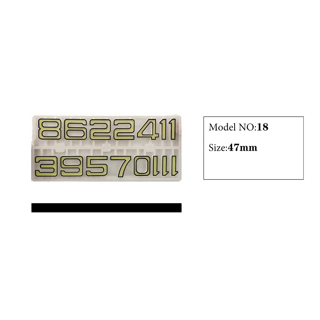 Clock Number Set Model 18 catalog image