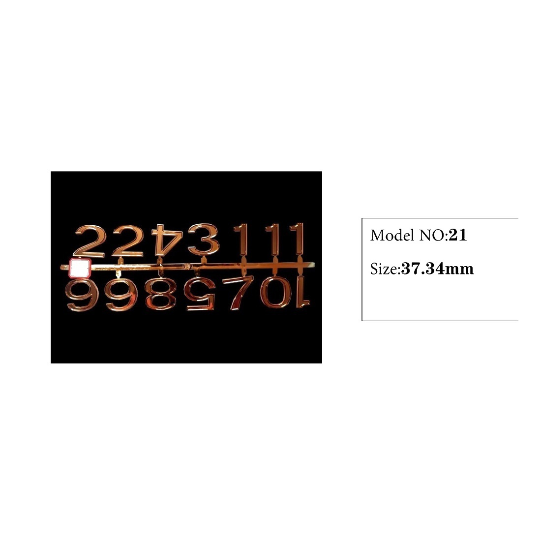 Clock Number Set Model 21 catalog image