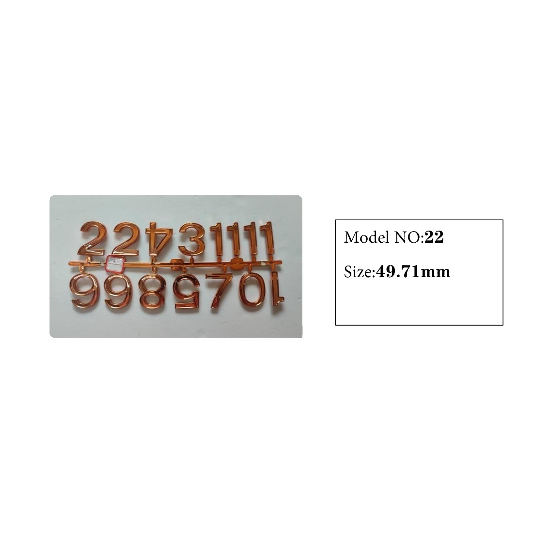 Clock Number Set Model 22 catalog image