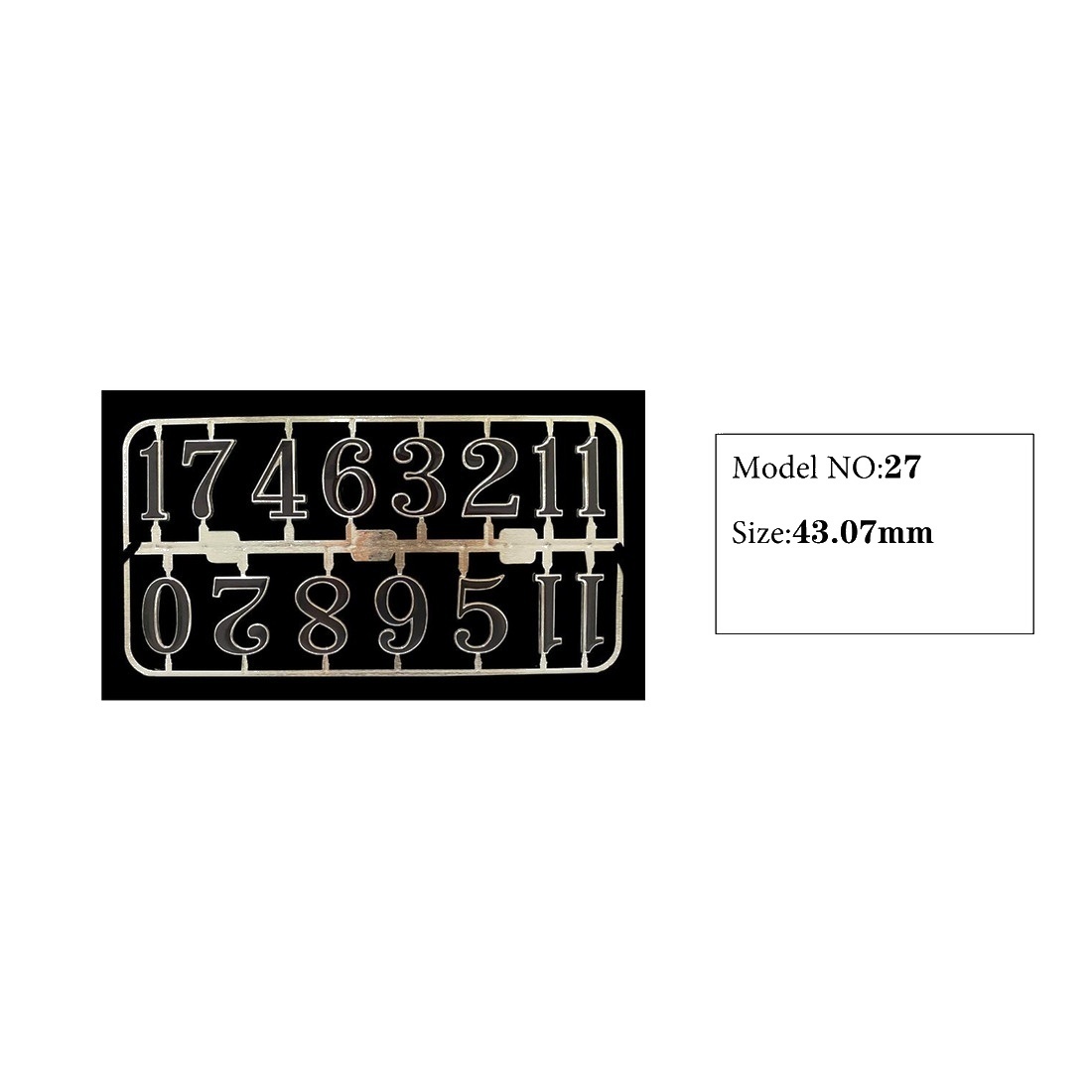 Clock Number Set Model 27 catalog image