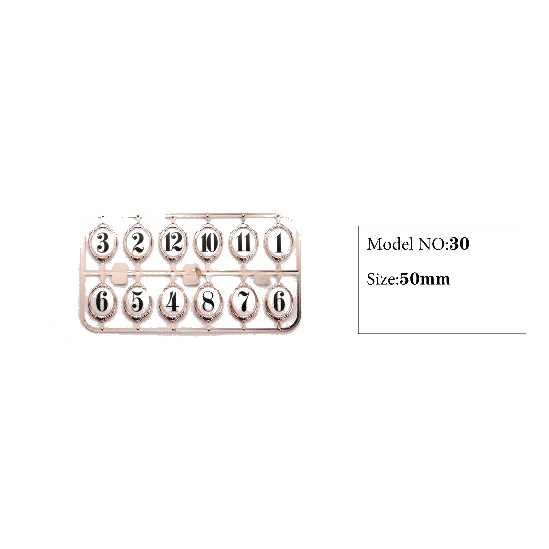 Clock Number Set Model 30 catalog image