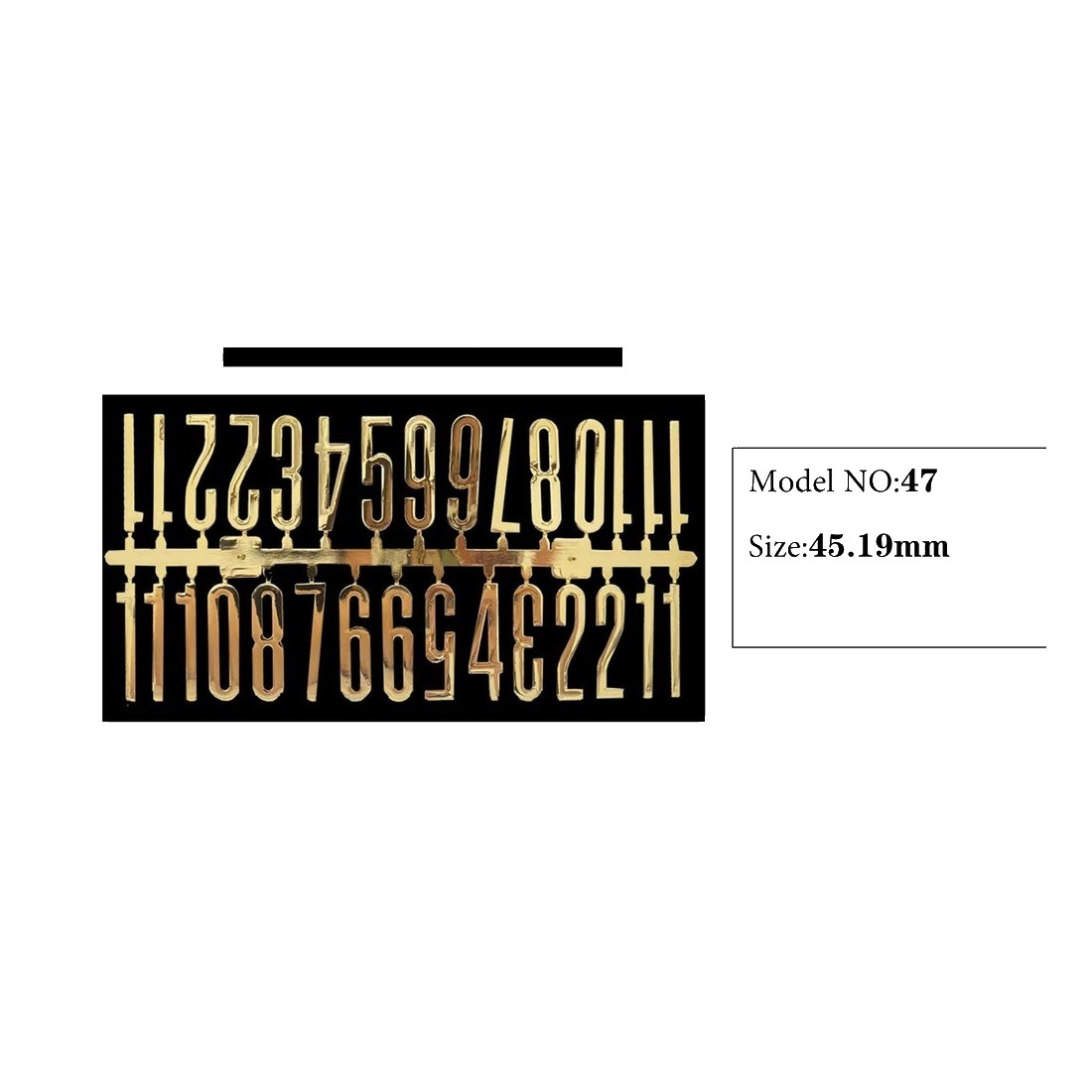 Clock Number Set Model 47 catalog image