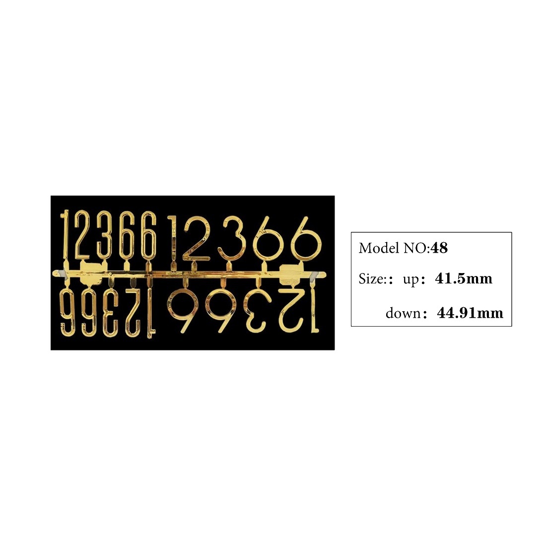 Clock Number Set Model 48 catalog image