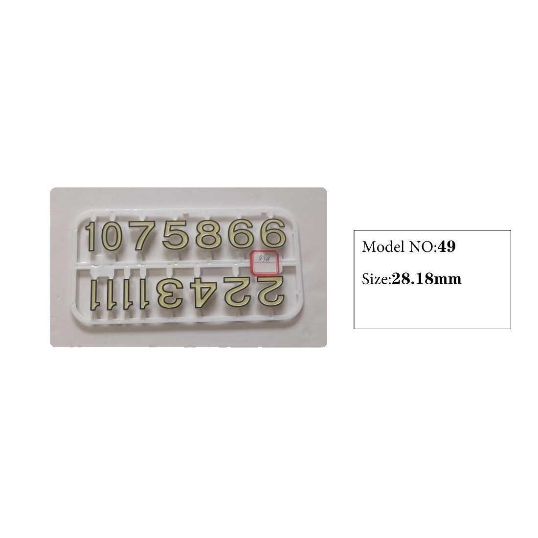 Clock Number Set Model 49 catalog image