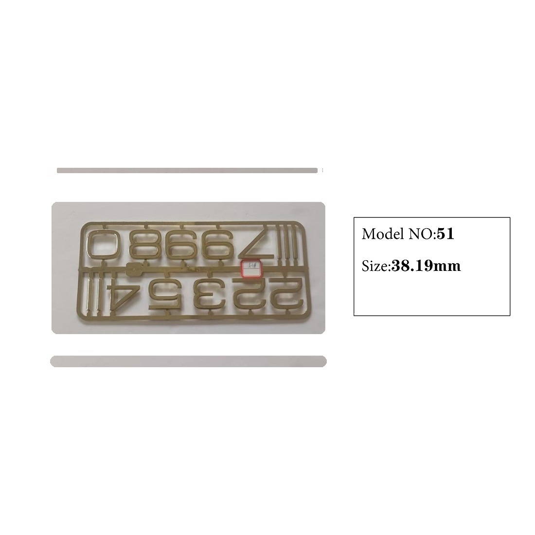 Clock Number Set Model 51 catalog image