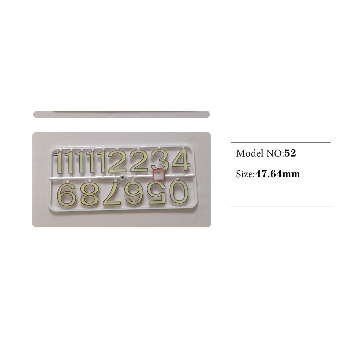 Clock Number Set Model 52 catalog image