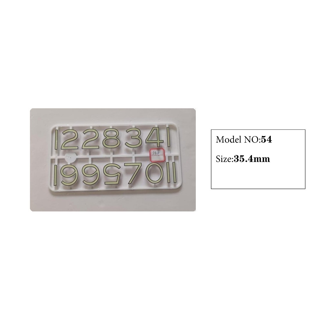 Clock Number Set Model 54 catalog image