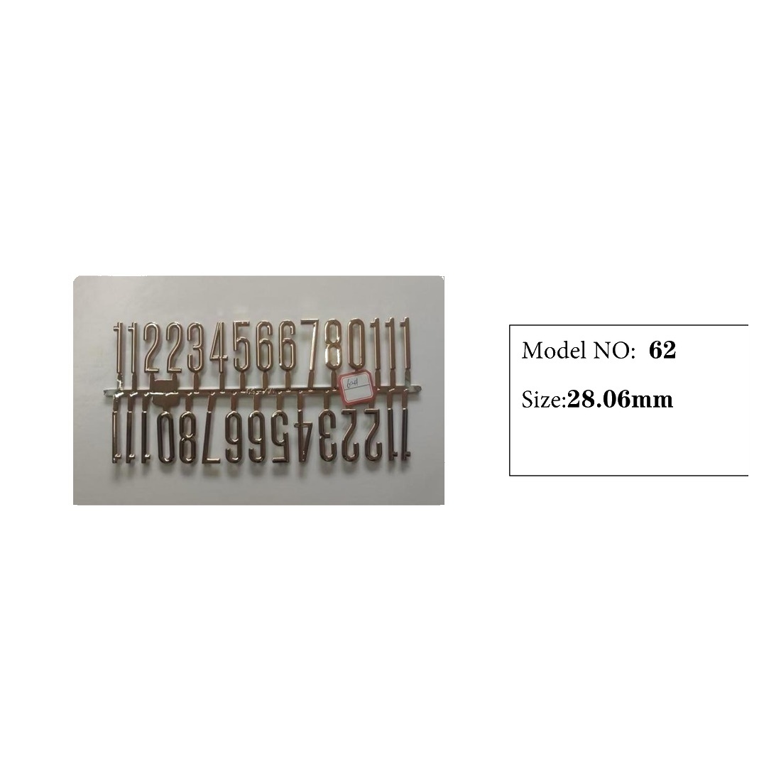 Clock Number Set Model 62 catalog image