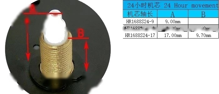 24-hour Plastic Clock Movement image 13